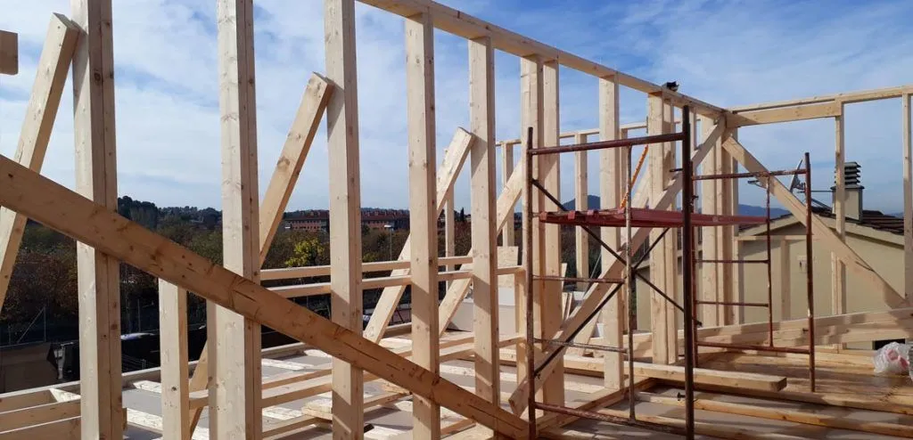 Casa AC: Estructura de madera Casa Passivhaus AC Obra 12