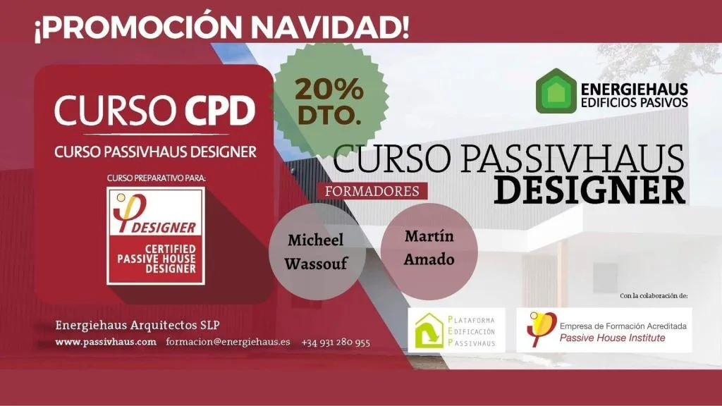 PROMOCIÓN NAVIDAD *20% descuento (Hasta 10 de enero)* CURSO PASSIVHAUS DESIGNER Curso designer energiehaus