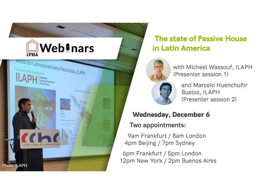 The state of Passive House in Latin America, Webinar 6 de diciembre 2023 Noticias Blog 1