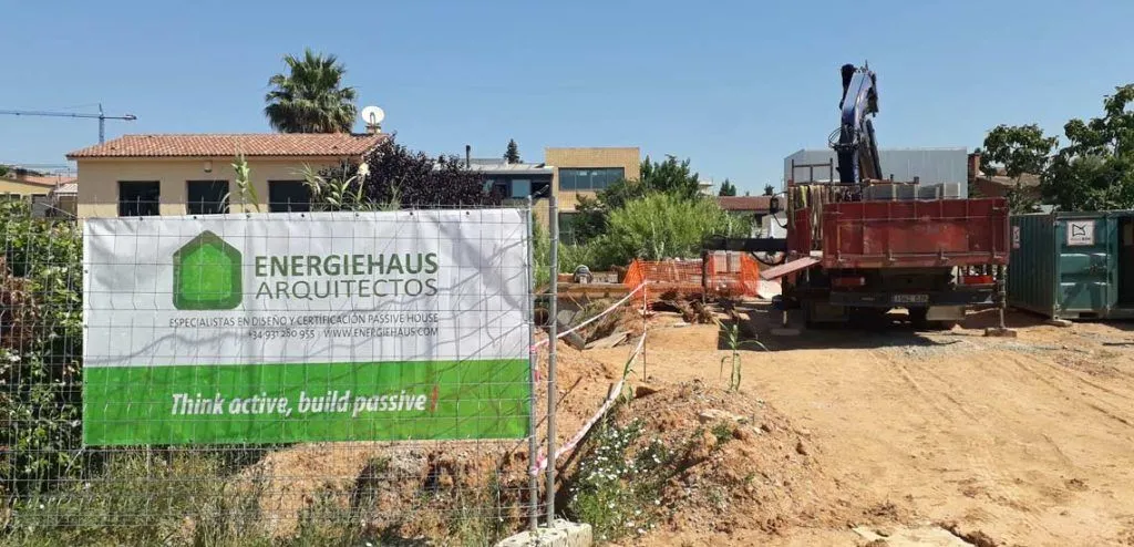 Casa AC: Movimientos de tierra y excavaciones, cimentación y saneamiento Vivienda Passivhaus Energiehaus Casa AC obra 5