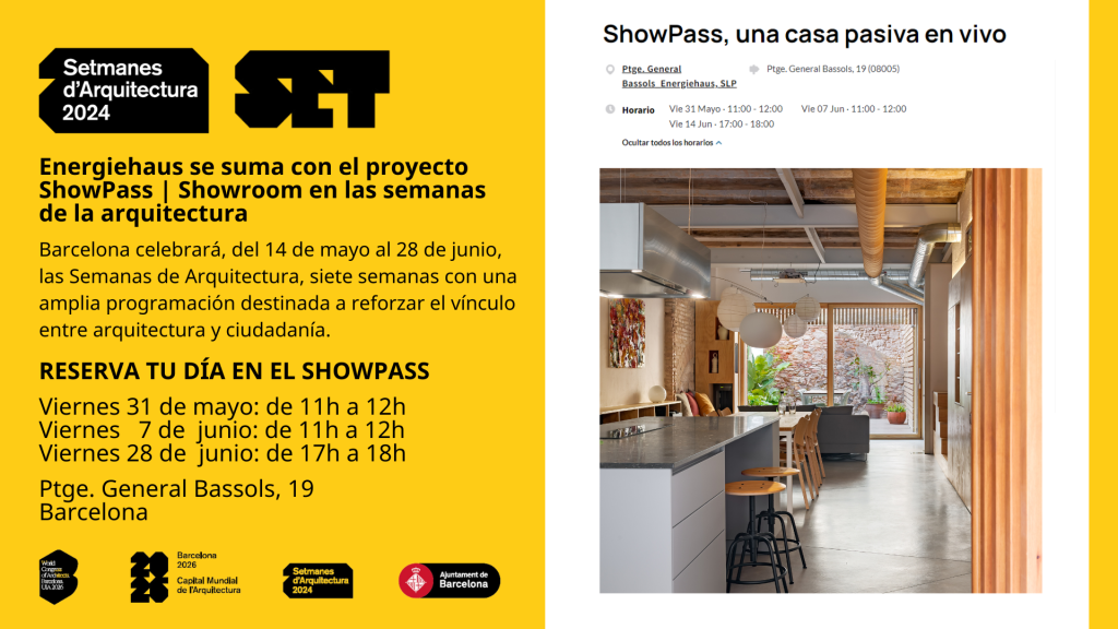 Energiehaus se suma con el proyecto ShowPass | Showroom en las Semanas de la Arquitectura del 31 de mayo al 28 de junio Imagen evento semana arquitectura fechas Blog 3